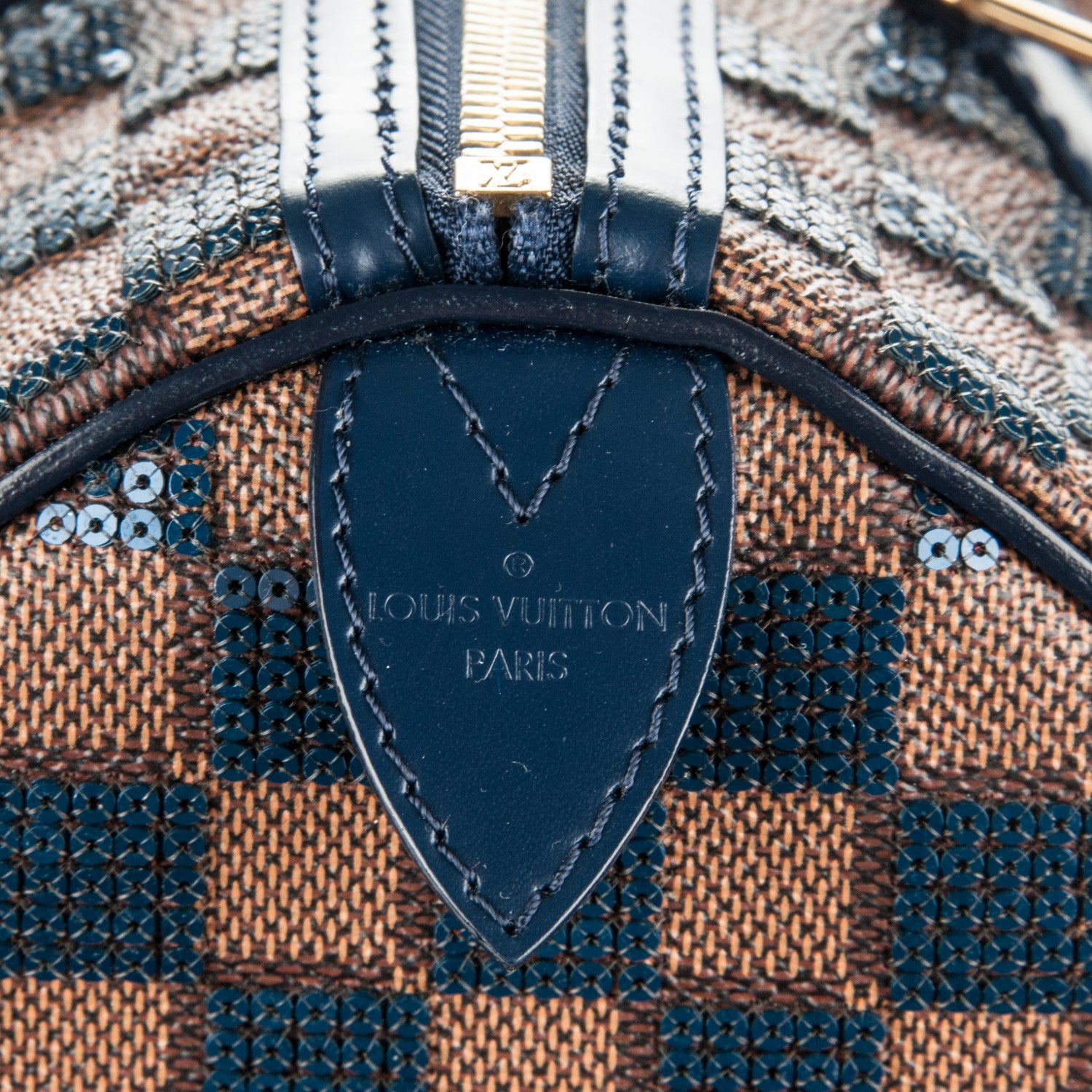 Louis Vuitton Damier Paillettes Speedy 30 Blue 6 of 8