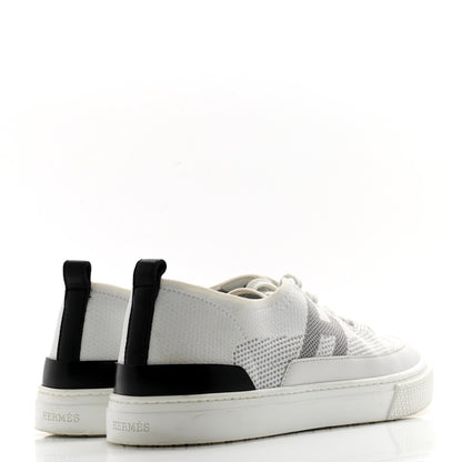 Hermes Calfskin Deep Sneakers 38 White Multicolor 4 of 12