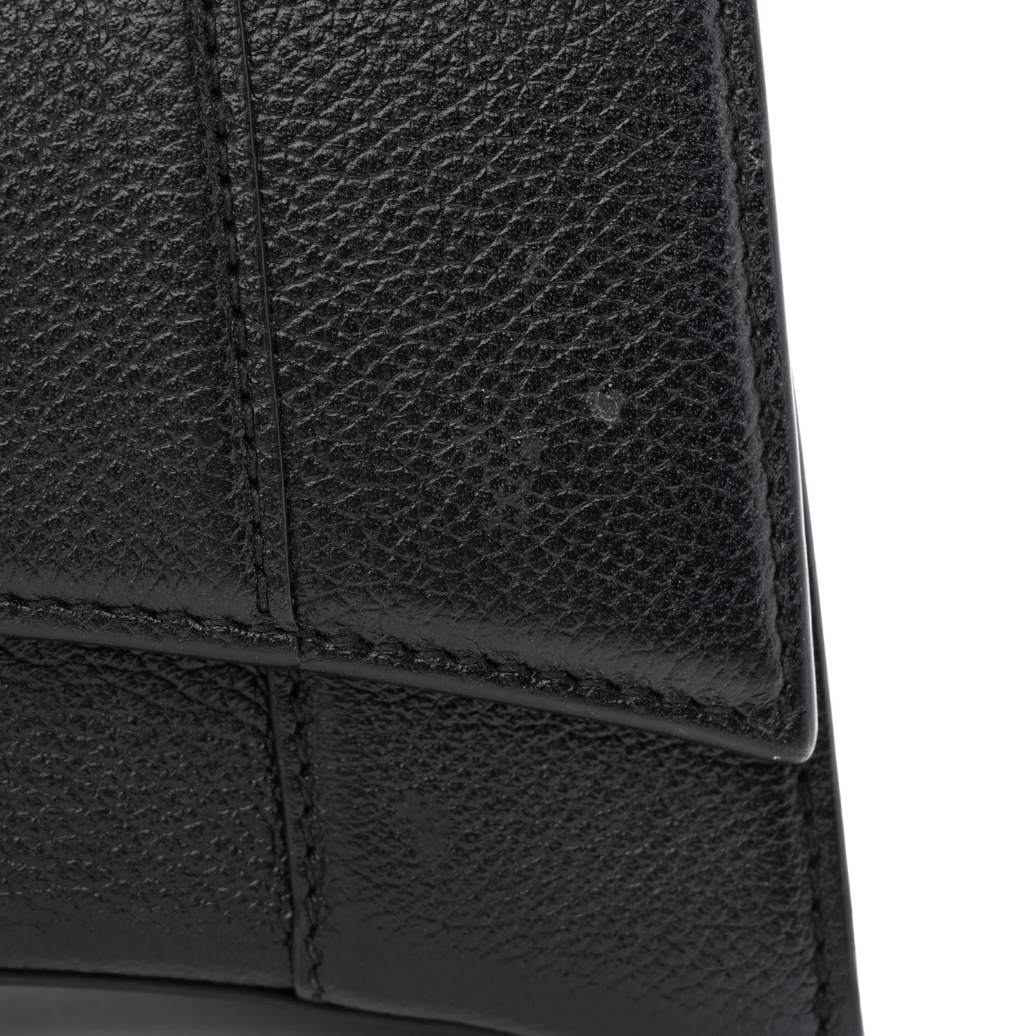 Balenciaga Grained Calfskin Hourglass Top Handle Bag XS Black 12 of 12