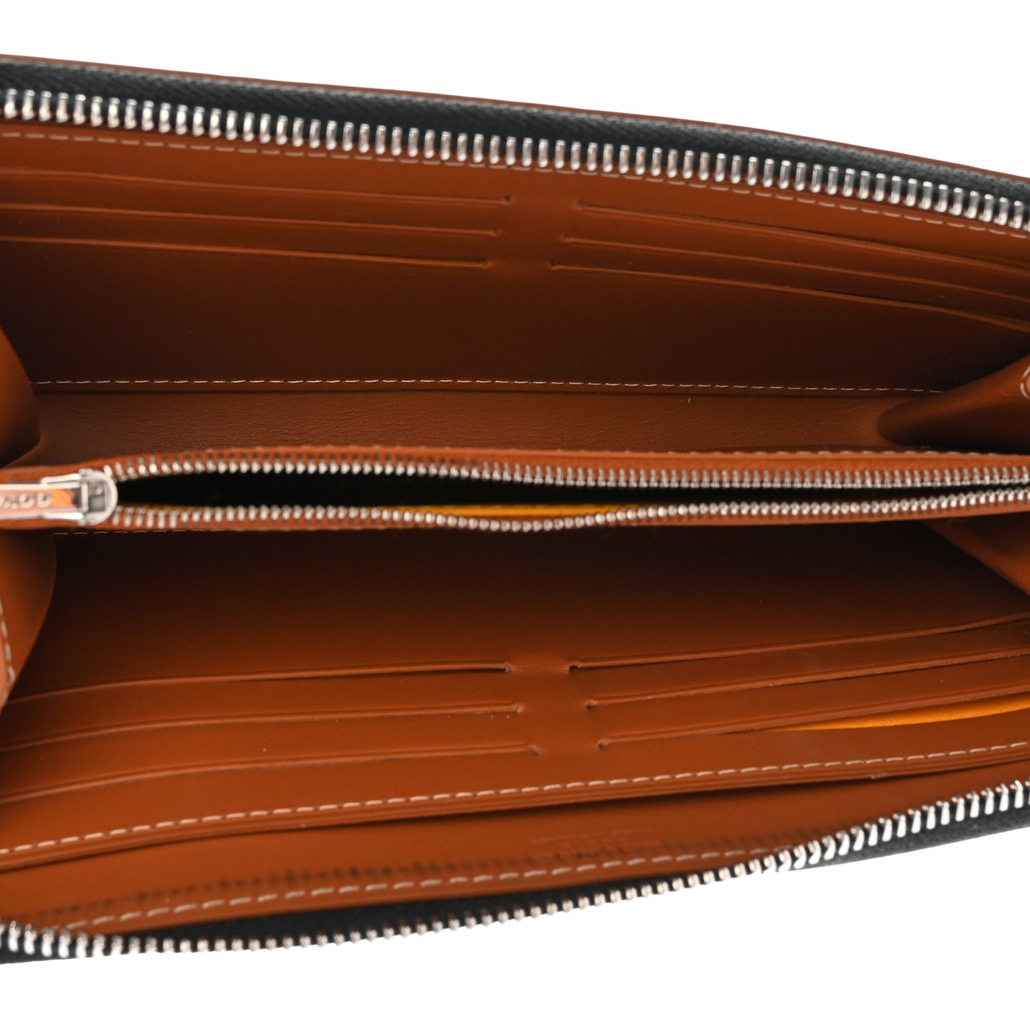 Goyardine Matignon Zip Around GM Wallet Black Gold