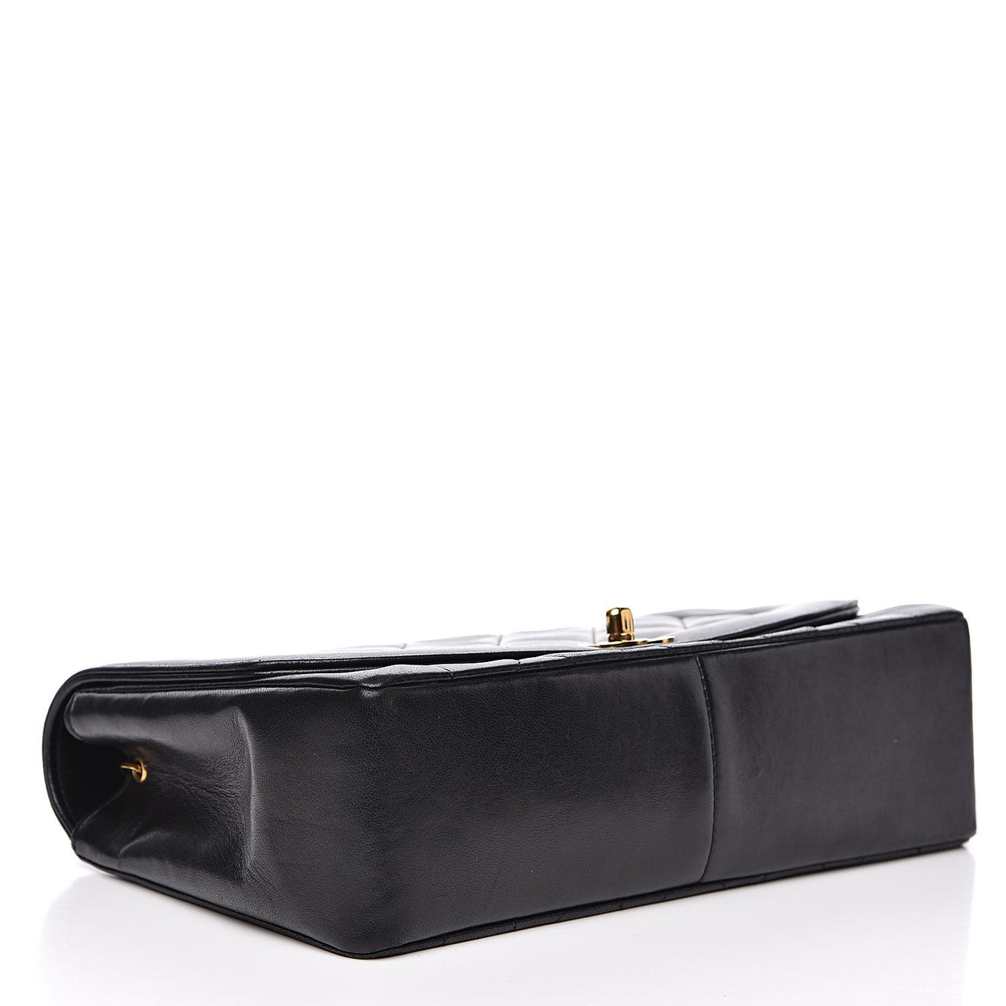 Lambskin Quilted Medium Single Flap Black