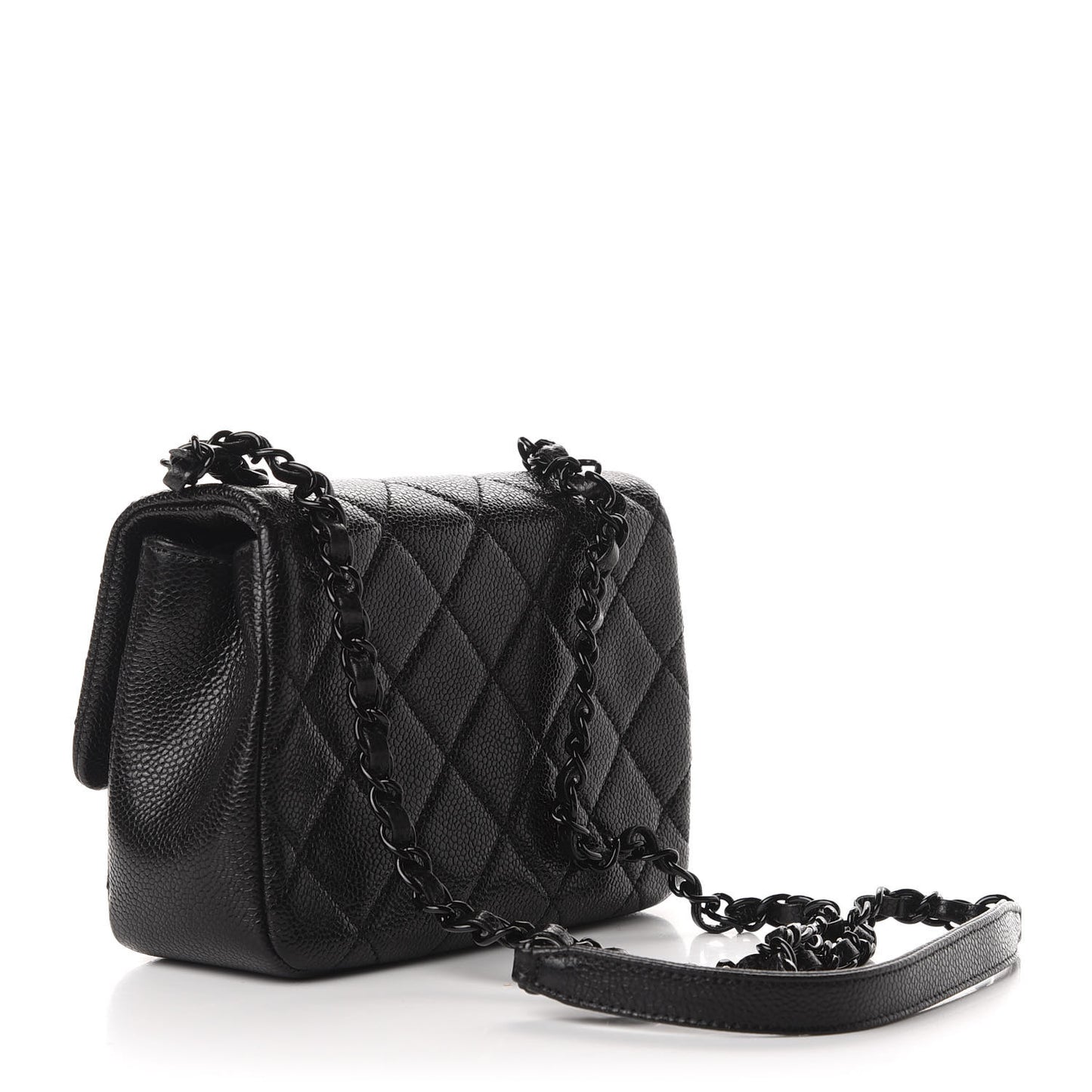 Caviar Quilted Incognito Mini Square Flap Black