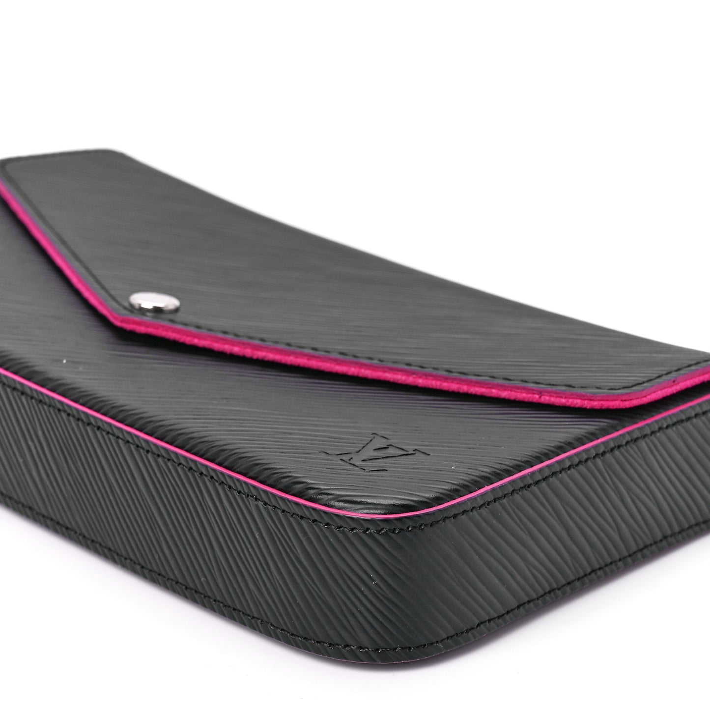 Epi Pochette Felicie Black Hot Pink