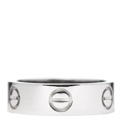 Cartier 18K White Gold 5.5mm LOVE Ring 50 5.25 3 of 4