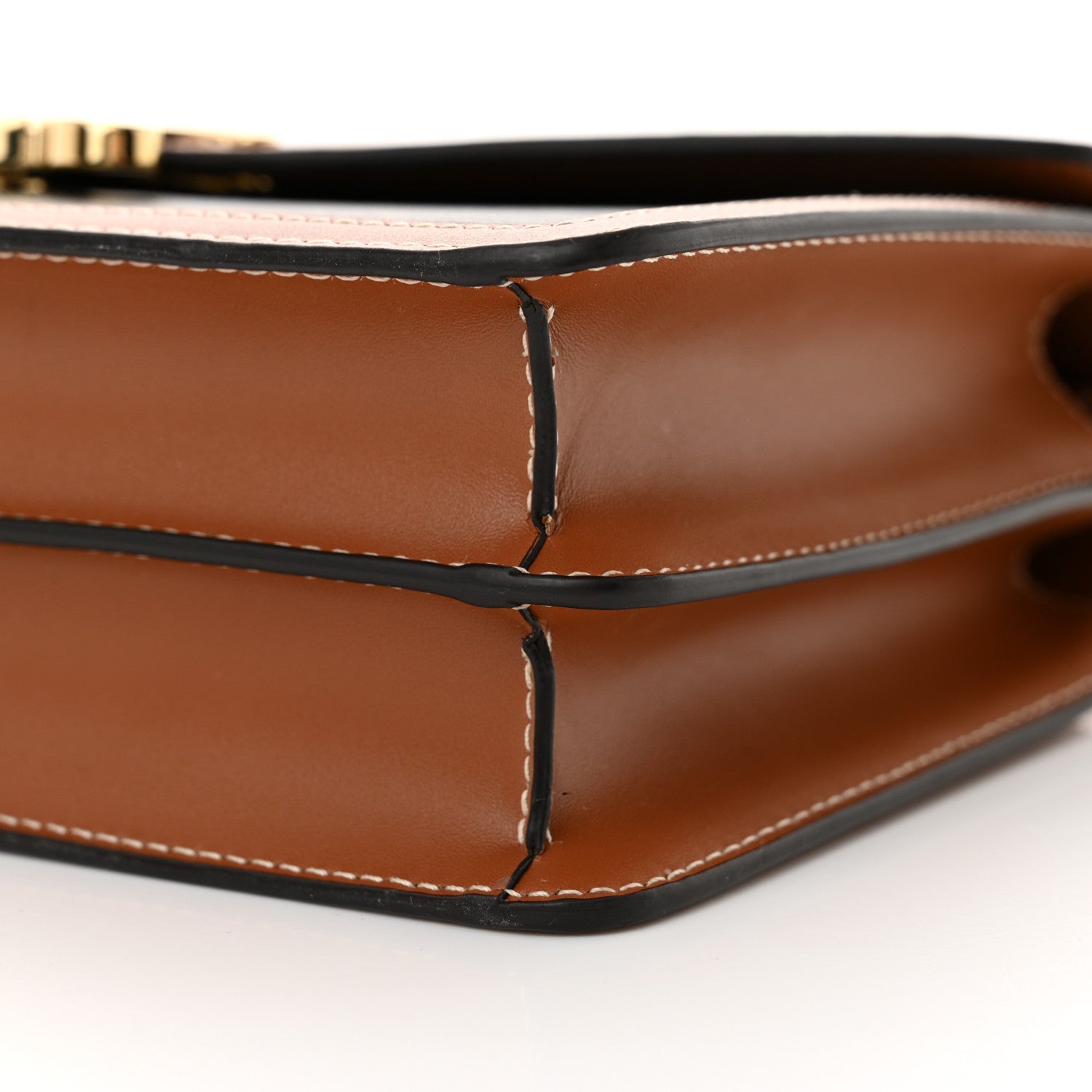 Celine Triomphe Canvas Calfskin Enveloppe Bag Tan 11 of 11