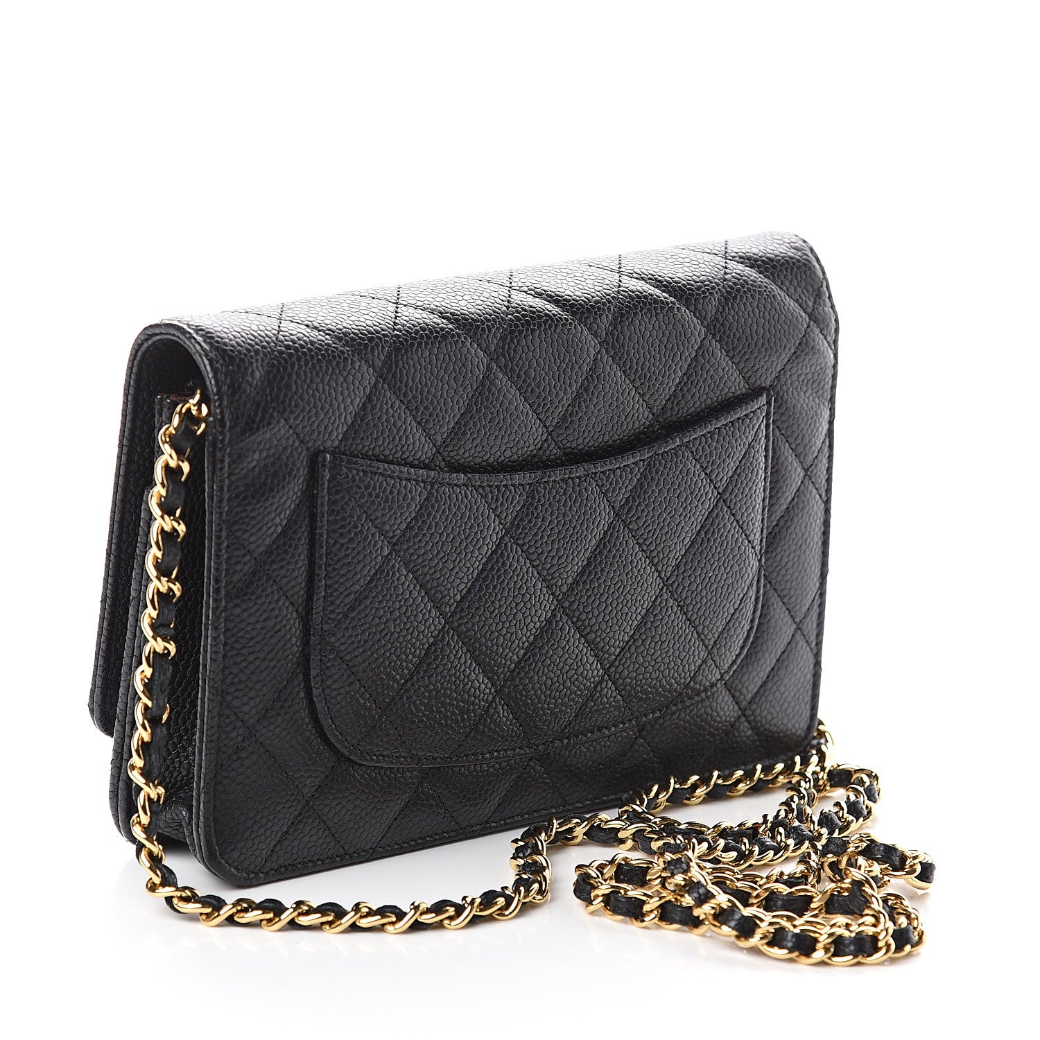 Chanel Caviar Quilted Wallet On Chain WOC Black 2 of 7