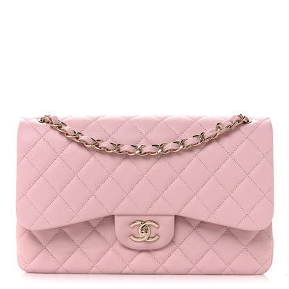 Chanel Caviar Quilted Jumbo Double Flap Light Pink 1 of 10