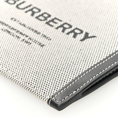 Burberry Cotton Canvas Calfskin Two Tone Phone Case Black 9 of 9