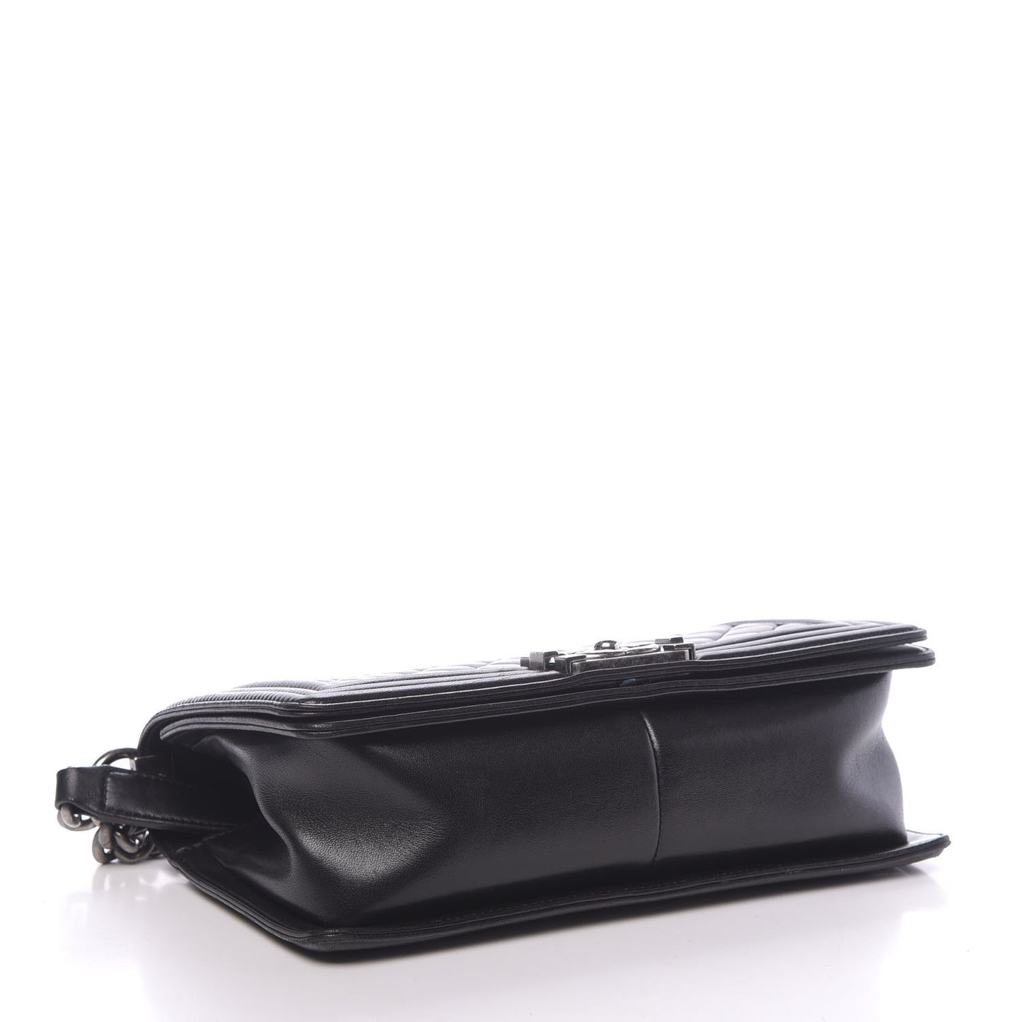 Lambskin Quilted Medium Boy Flap Black