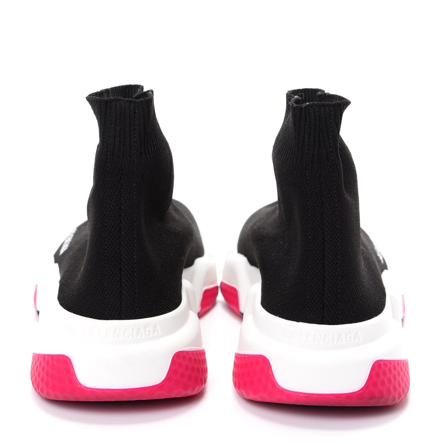 Neoprene Knit Womens Speed Sneakers 36 Black Pink