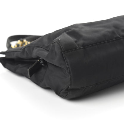 Prada Tessuto Nylon Chain Shoulder Bag Black 6 of 9