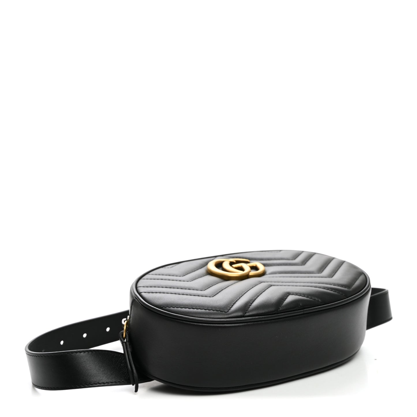 Calfskin Matelasse GG Marmont Belt Bag 85 34 Black