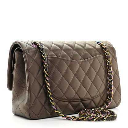 Chanel Iridescent Goatskin Quilted Medium Double Flap Bronze 3 of 10
