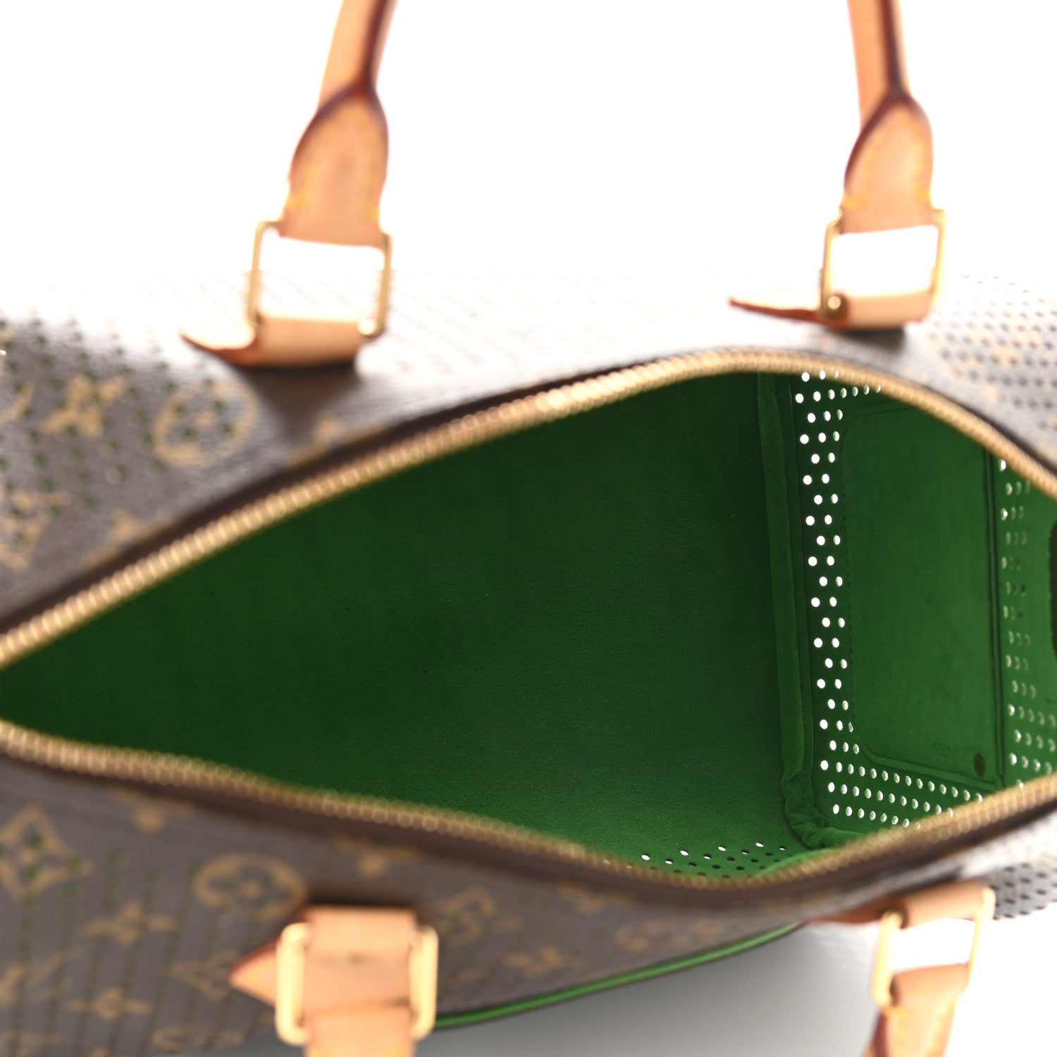 Louis Vuitton Monogram Perforated Speedy 30 Green 5 of 10