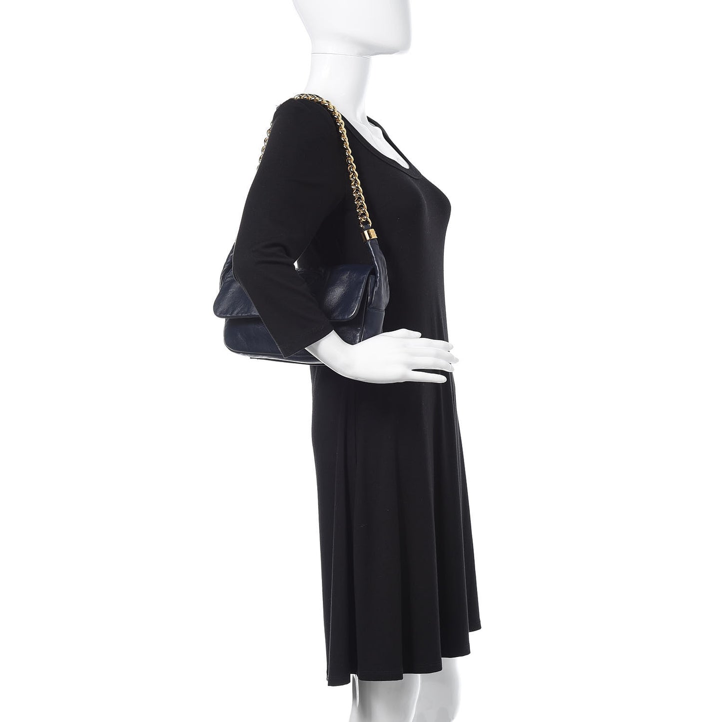 Lambskin Medium Rodeo Drive Flap Navy