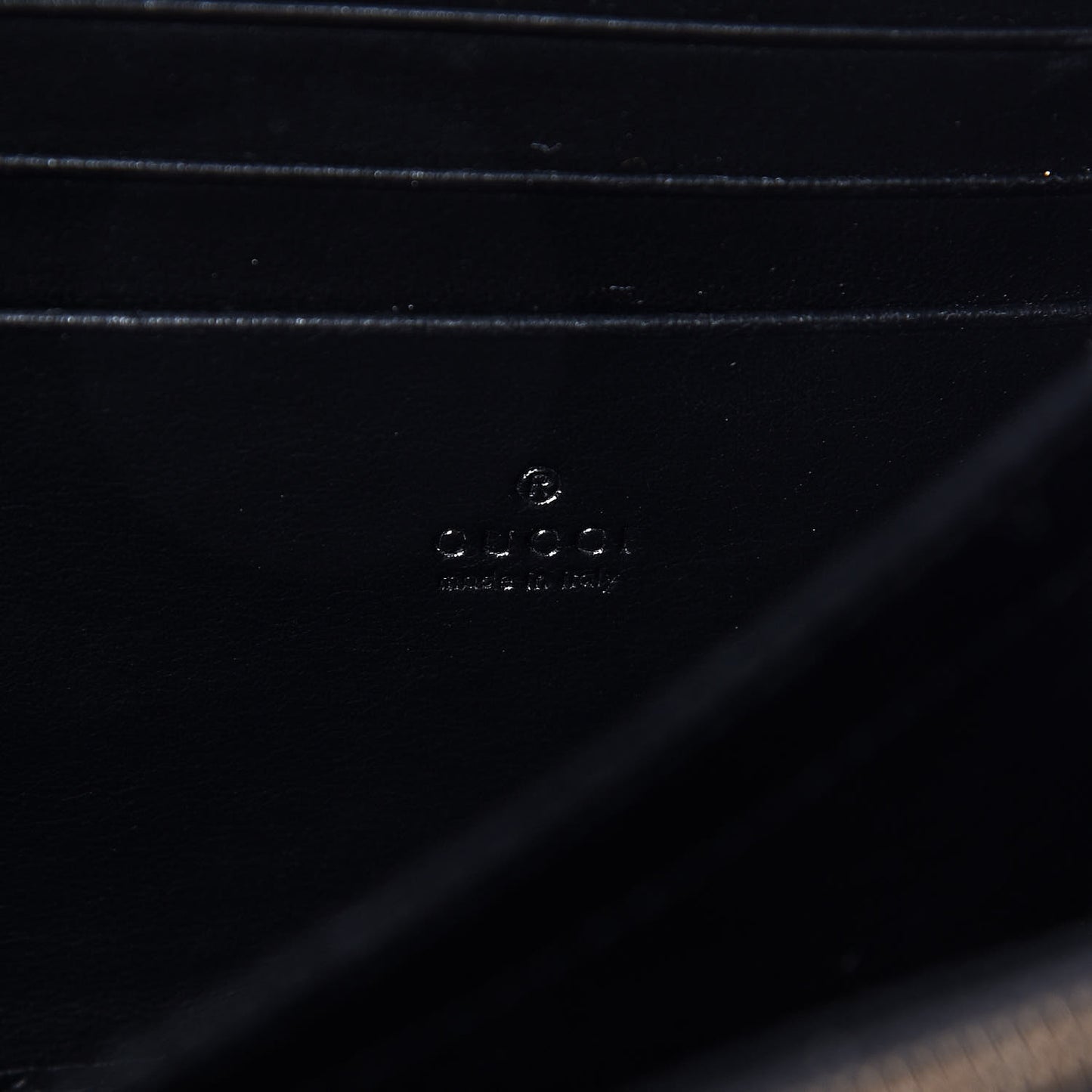 Calfskin Matelasse GG Marmont Chain Wallet Black
