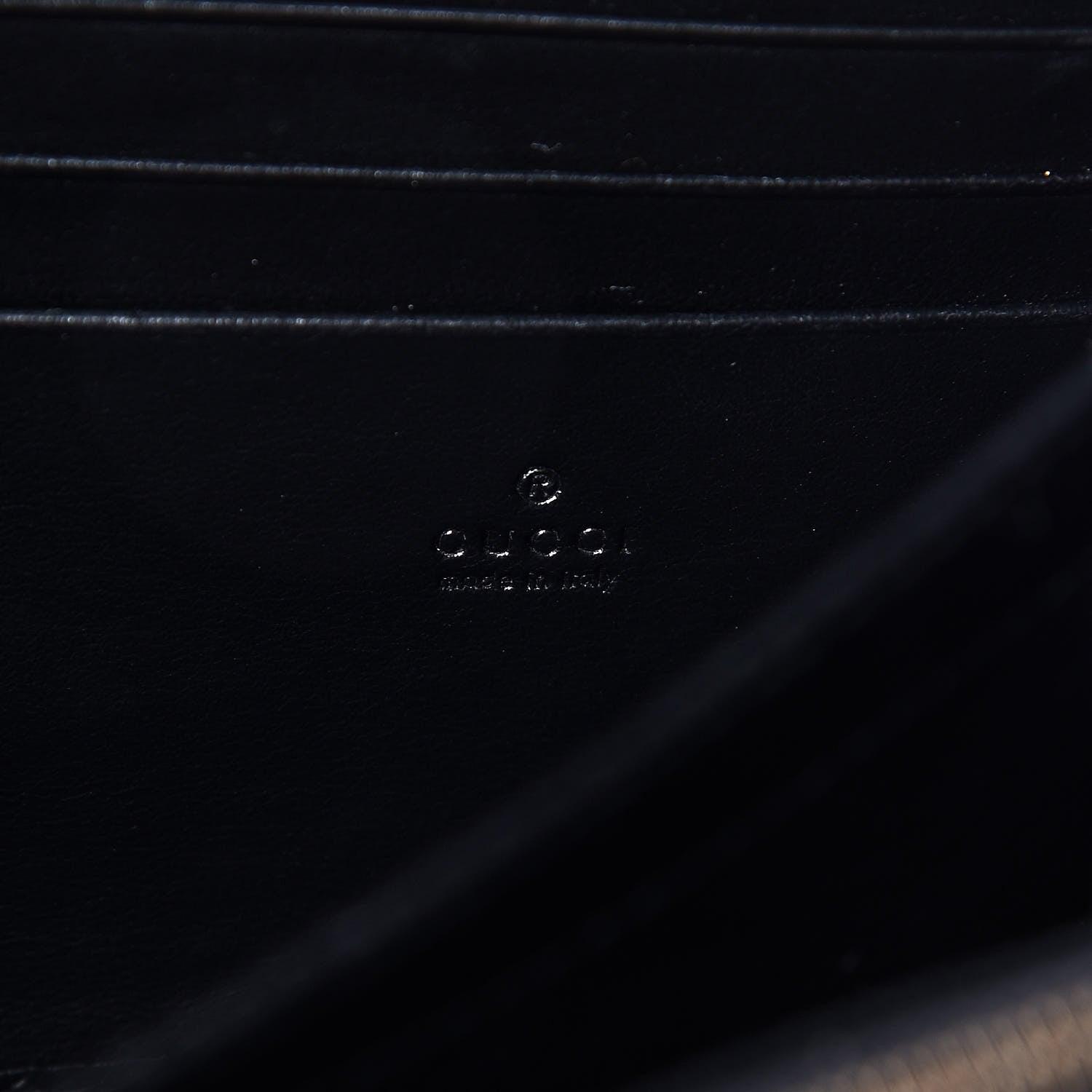 Gucci Calfskin Matelasse GG Marmont Chain Wallet Black 6 of 10
