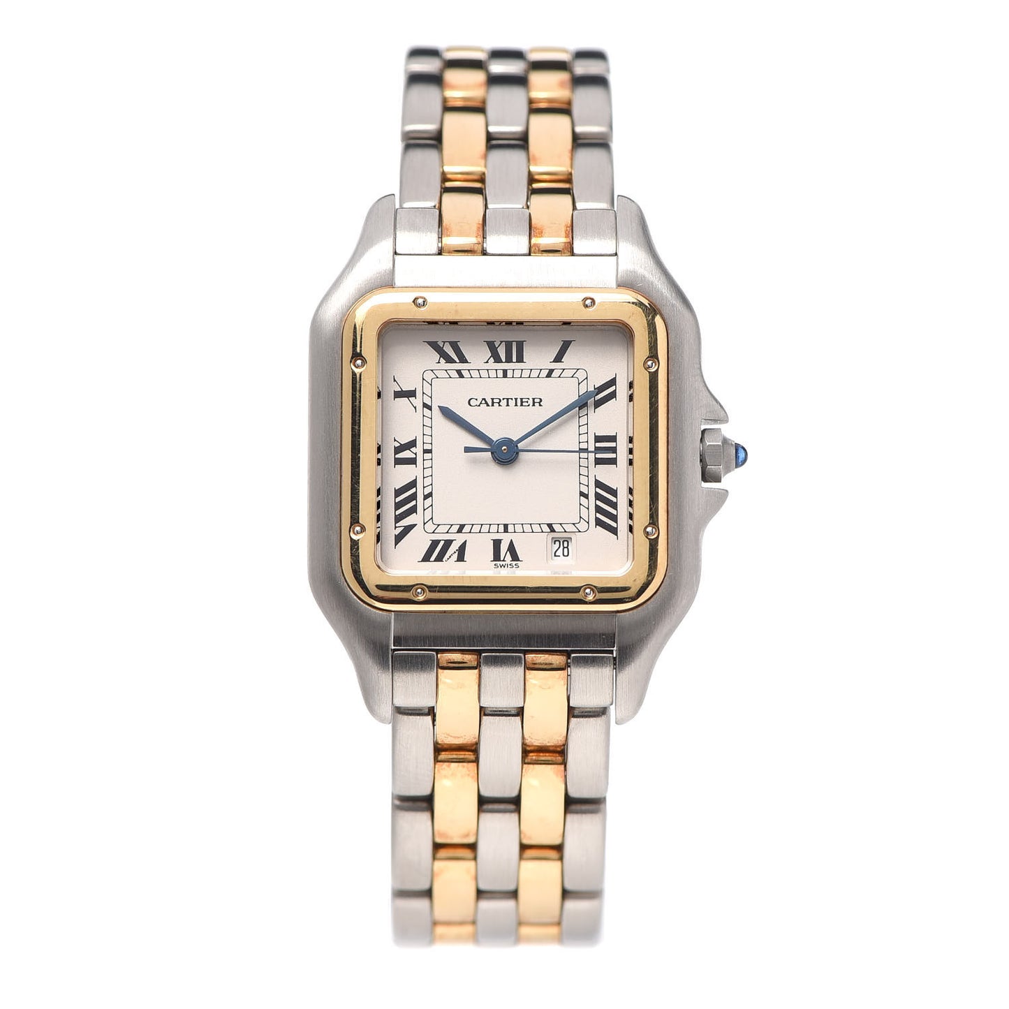 Stainless Steel 18K Yellow Gold 27mm Panthere Quartz Watch
