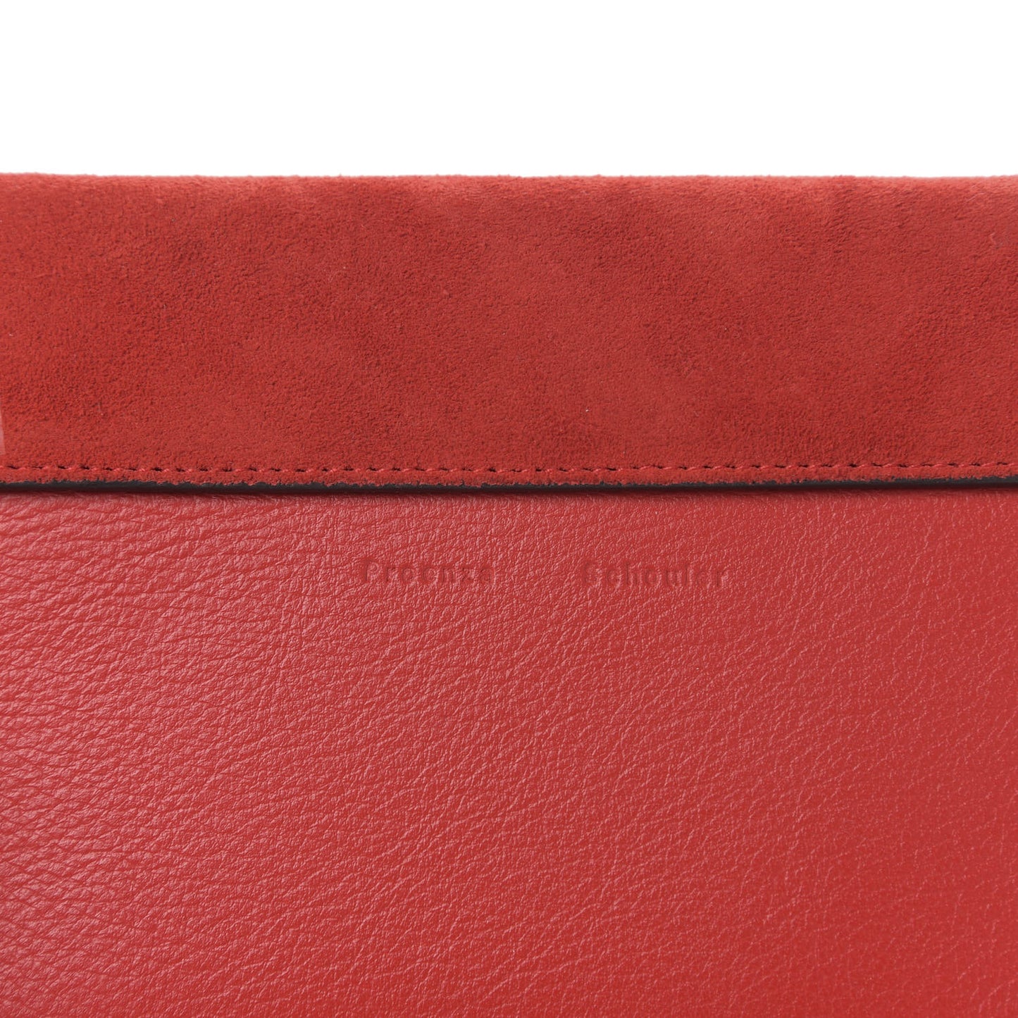 Calfskin Suede Tiny PS11 Classic Shoulder Bag Cardinal Red
