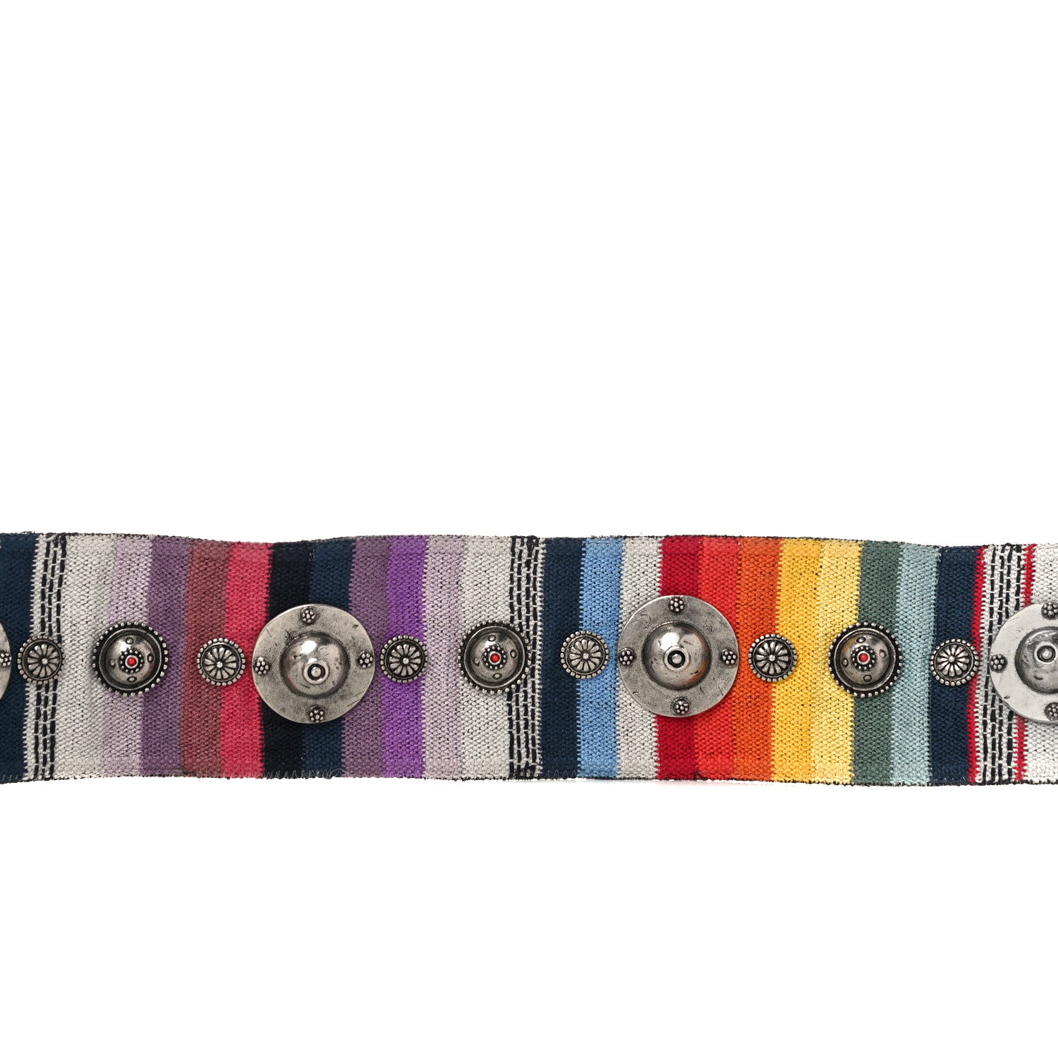 Christian Dior Canvas Embroidered Studded Rainbow Shoulder Strap 5 of 6