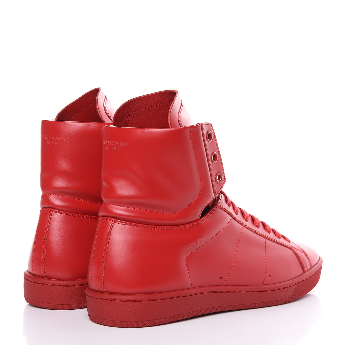 Calfskin Mens Court Classic SL/01H High Top Sneakers 41 New Red