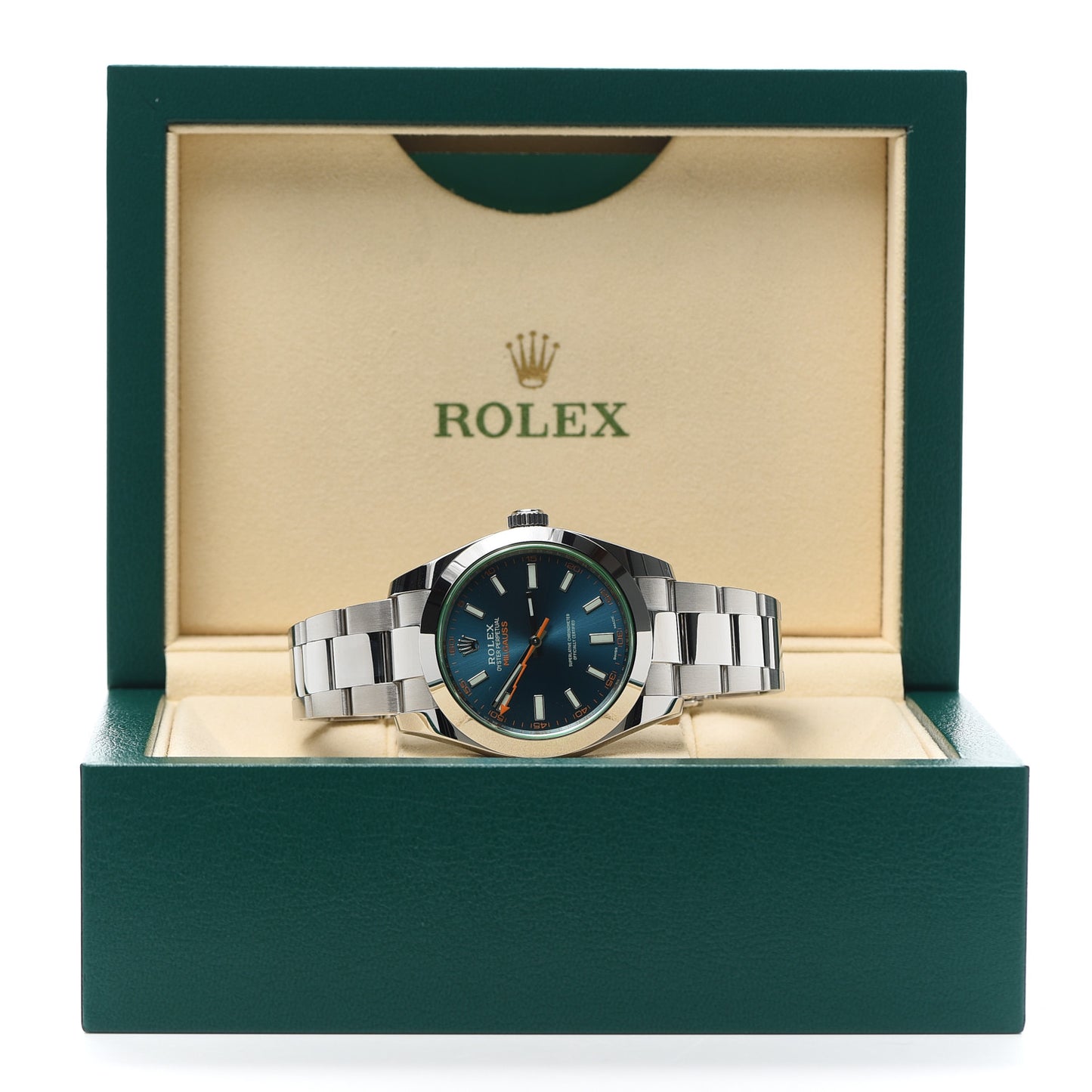 Stainless Steel 40mm Oyster Perpetual Milgauss Watch Z-Blue 116400GV
