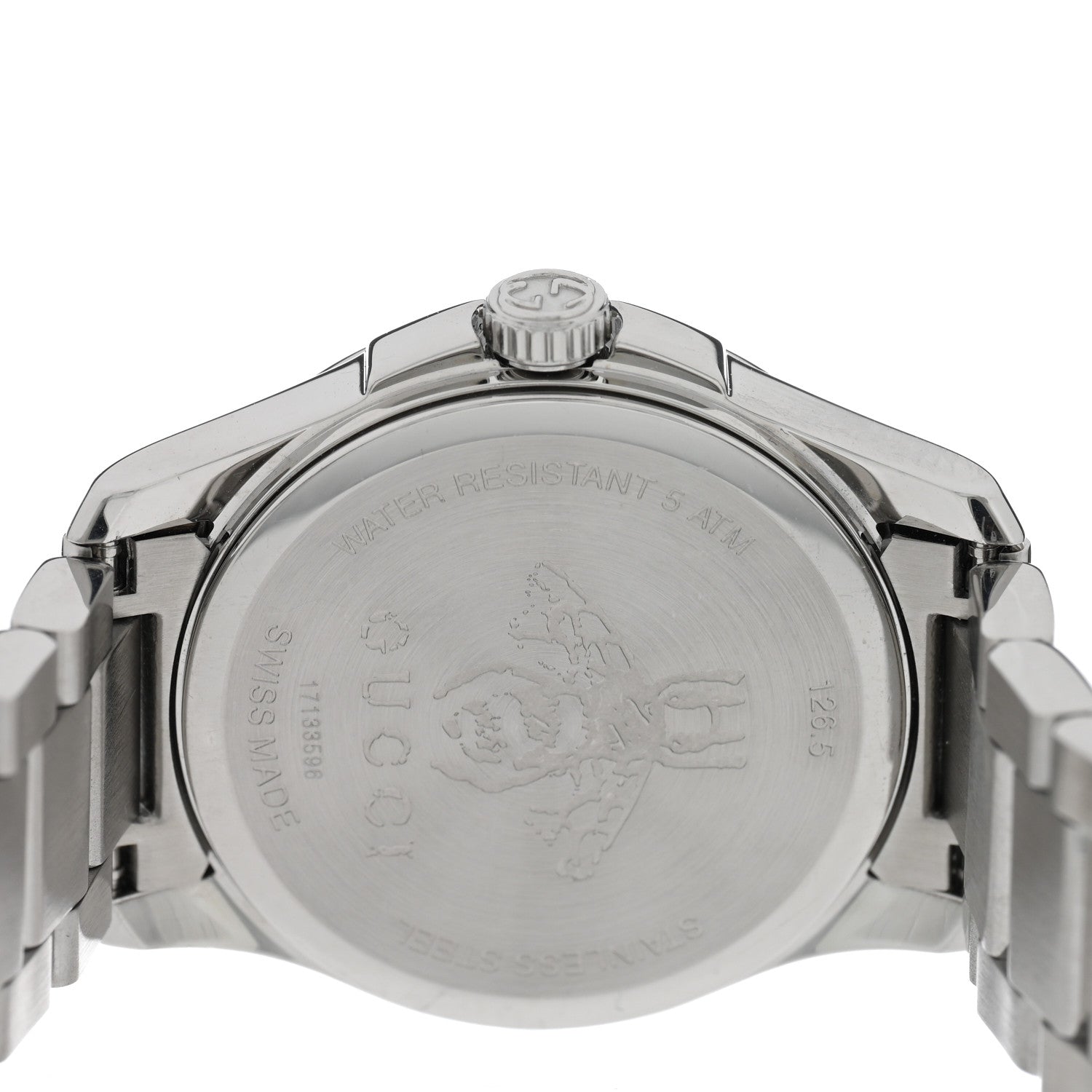 Gucci Stainless Steel 27mm G-Timeless Charm Quartz Watch Black 4 of 4