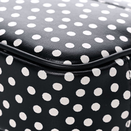 Saint Laurent Calfskin Printed Polka Dot Mini Lou Camera Bag Black Crema Soft 12 of 13
