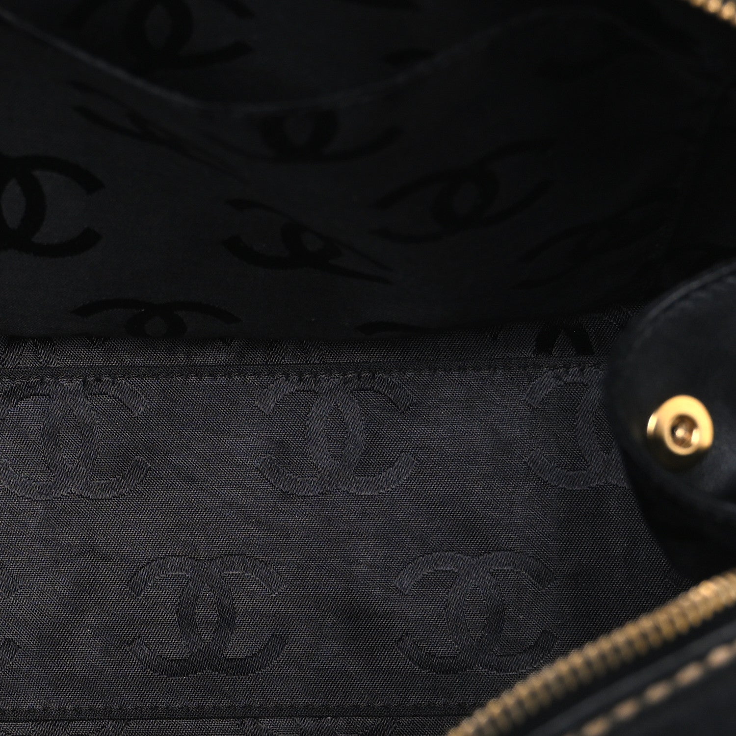 Chanel Calfskin Wild Stitch Top Handle Bag Black 5 of 10