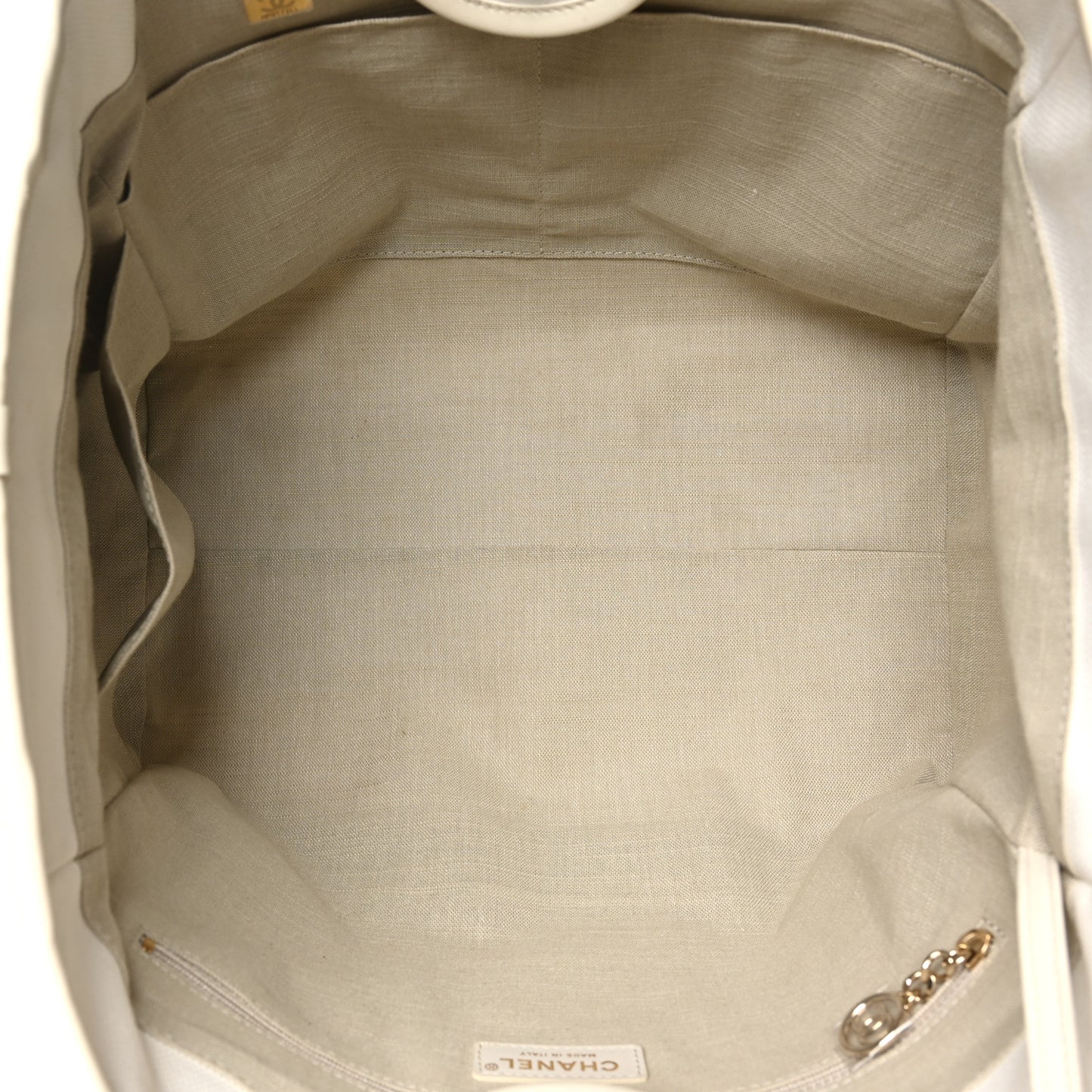 Cotton Medium Deauville Tote White