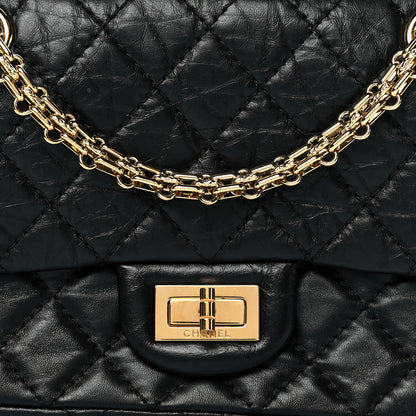 Chanel Aged Calfskin Quilted 2.55 Reissue Mini Flap Black 8 of 11