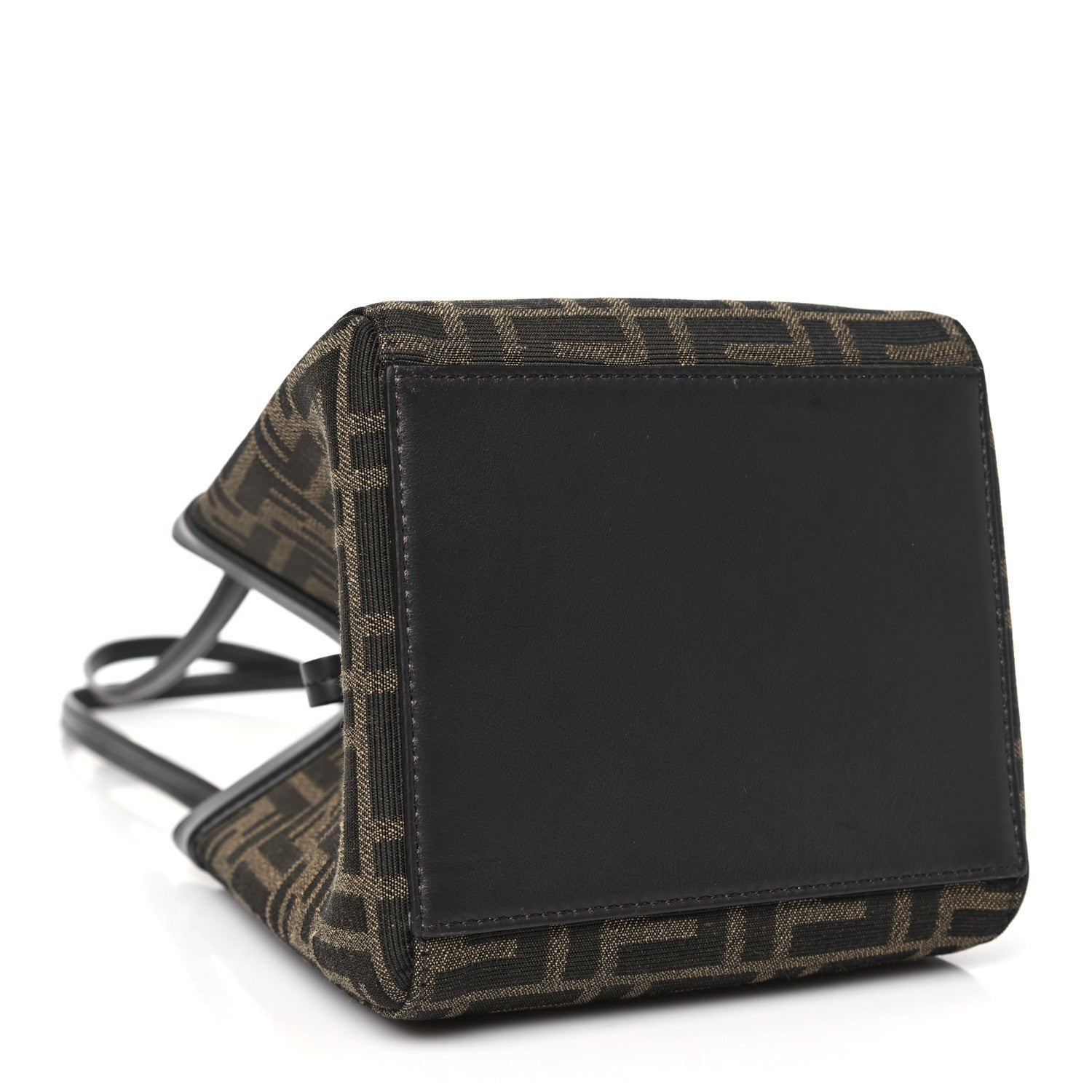 Fendi Fabric Jacquard Vitello Grace FF 1974 Mini Fendi Origami Tobacco Moro Ebano 4 of 10