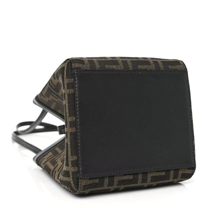 Fendi Fabric Jacquard Vitello Grace FF 1974 Mini Fendi Origami Tobacco Moro Ebano 4 of 10