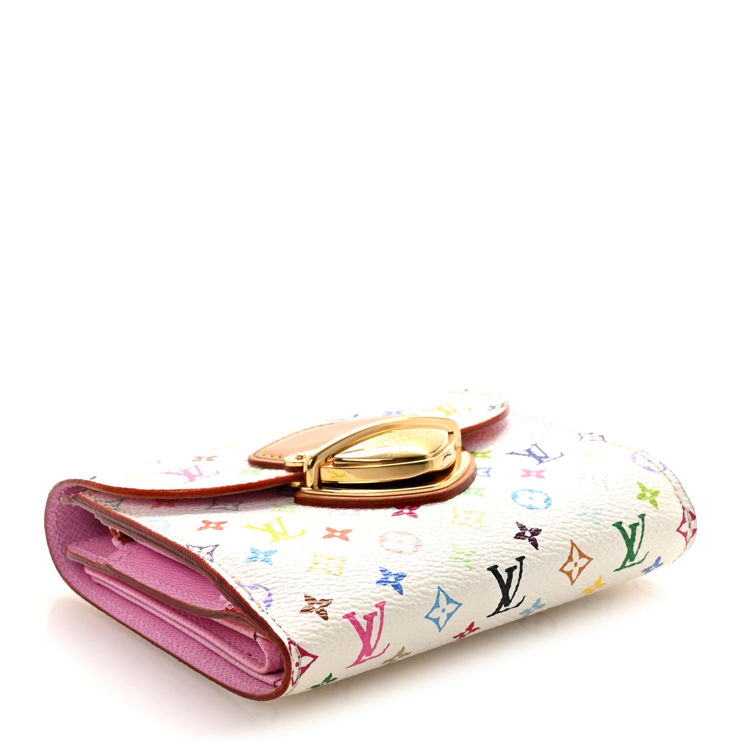 Monogram Multicolor Joey Wallet White Litchi