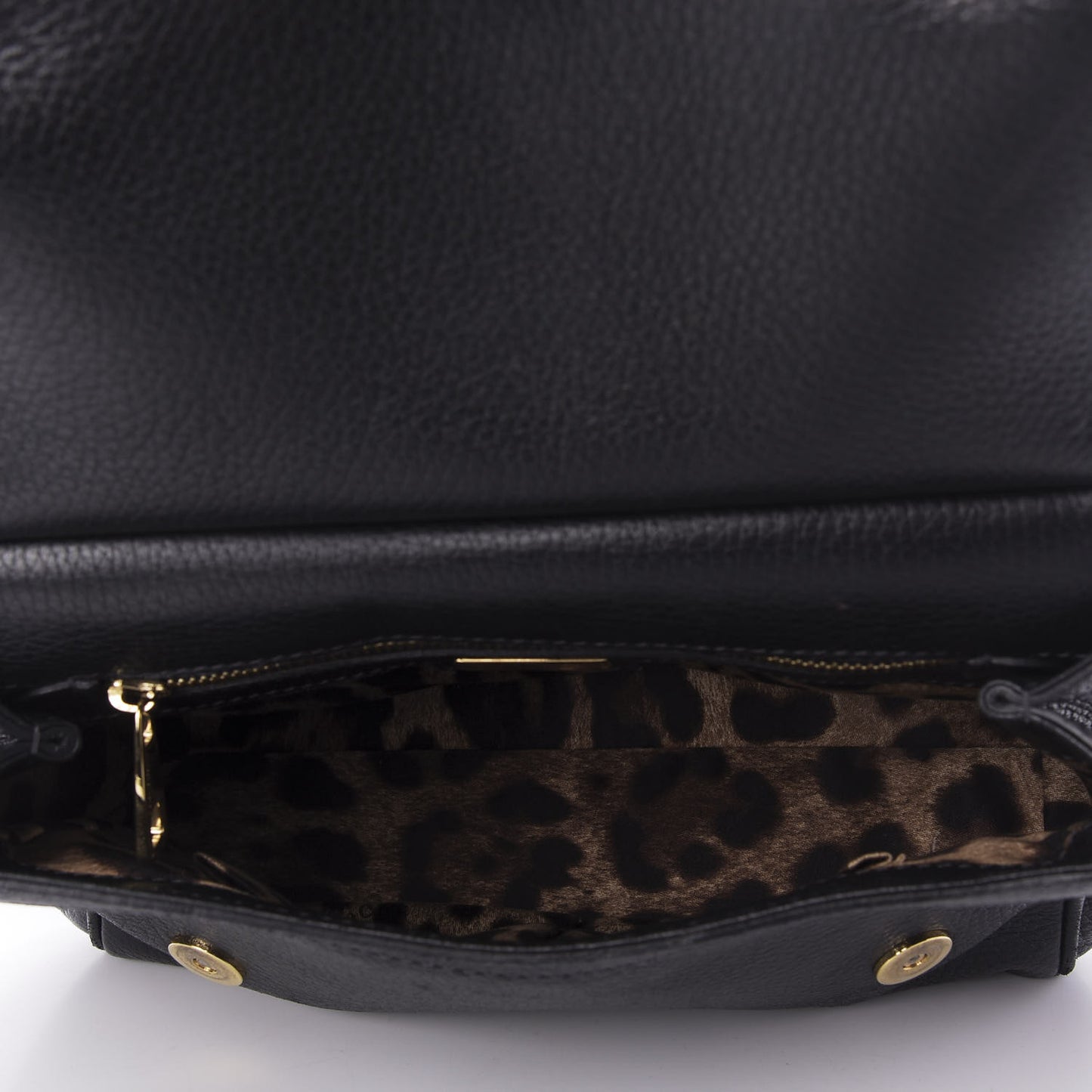 Grained Deerskin Medium Miss Sicily Satchel Black