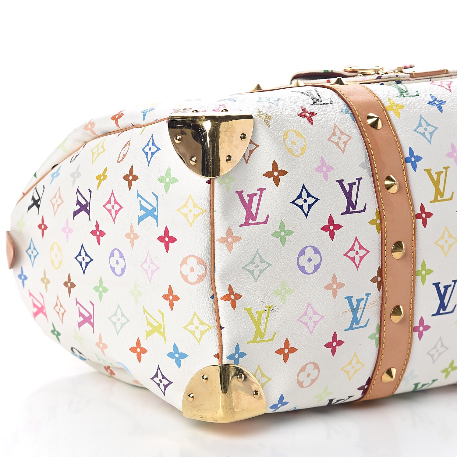 Louis Vuitton Monogram Multicolor Keepall 45 White 7 of 9