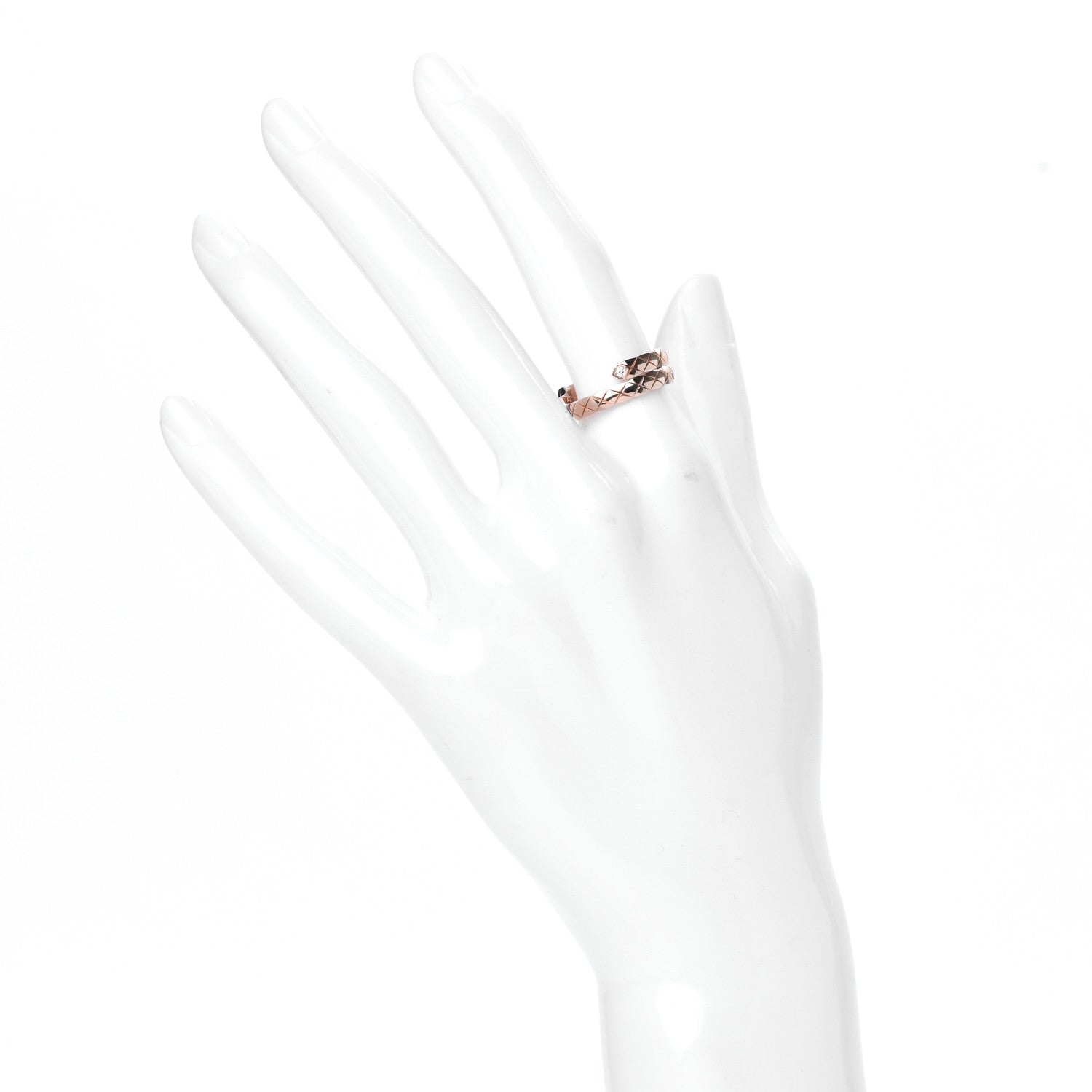 Chanel 18K Beige Gold Diamond Coco Crush Toi et Moi Ring 51 5.75 2 of 6