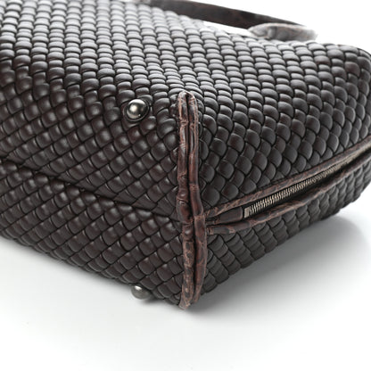 Bottega Veneta Crocodile Nappa Intrecciato Padded Travel Bag Brown 9 of 9