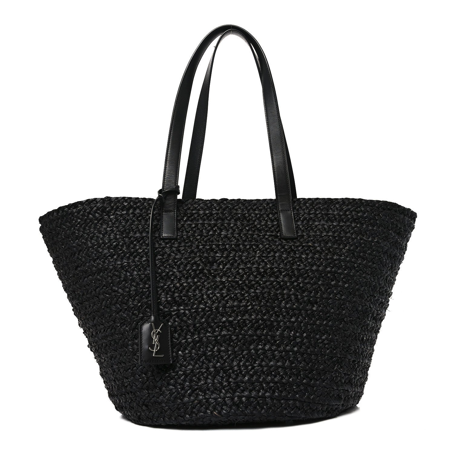 Saint Laurent Raffia Medium Panier Bag Black 1 of 10