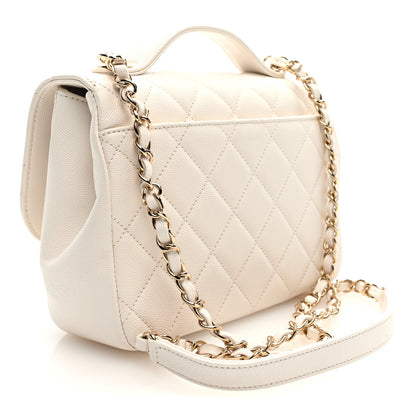 Chanel Caviar Quilted Medium Business Affinity Flap White 3 of 9
