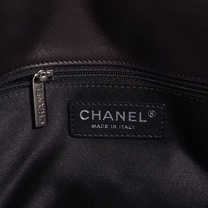 Chanel Lambskin Quilted Maxi 3 Flap Black 6 of 8