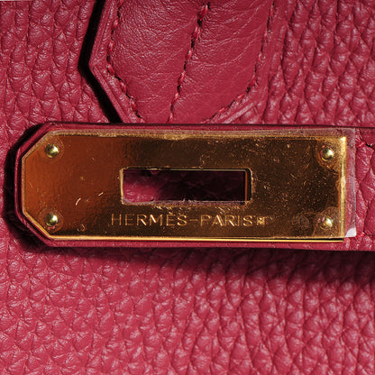Hermes Taurillon Clemence Birkin 40 Bois de Rose 22 of 25