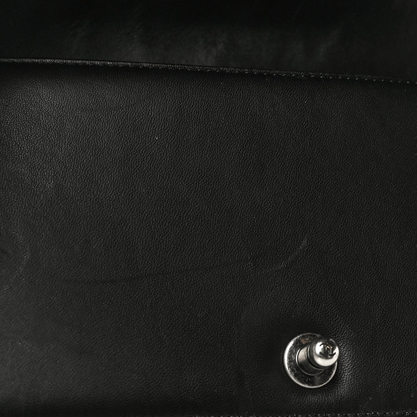 Lambskin Quilted Medium Boy Flap Black