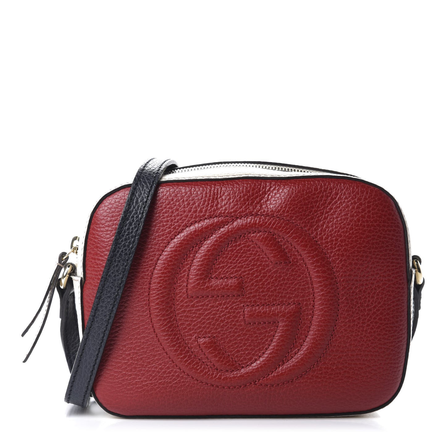 Dollar Calfskin Small Soho Disco Bag Hibiscus Red Mystic White Blue