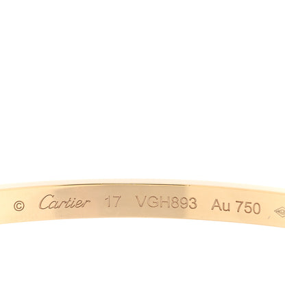 Cartier 18K Yellow Gold Small LOVE Bracelet 17 3 of 7