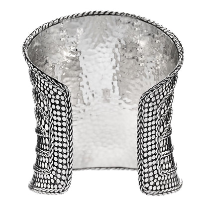 John Hardy Sterling Silver 71mm Dot Contour Cuff Bracelet 2 of 4