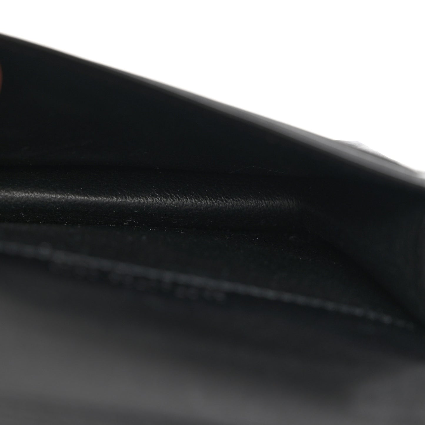 Shiny Lambskin Logo Carre Zipped Card Case Black