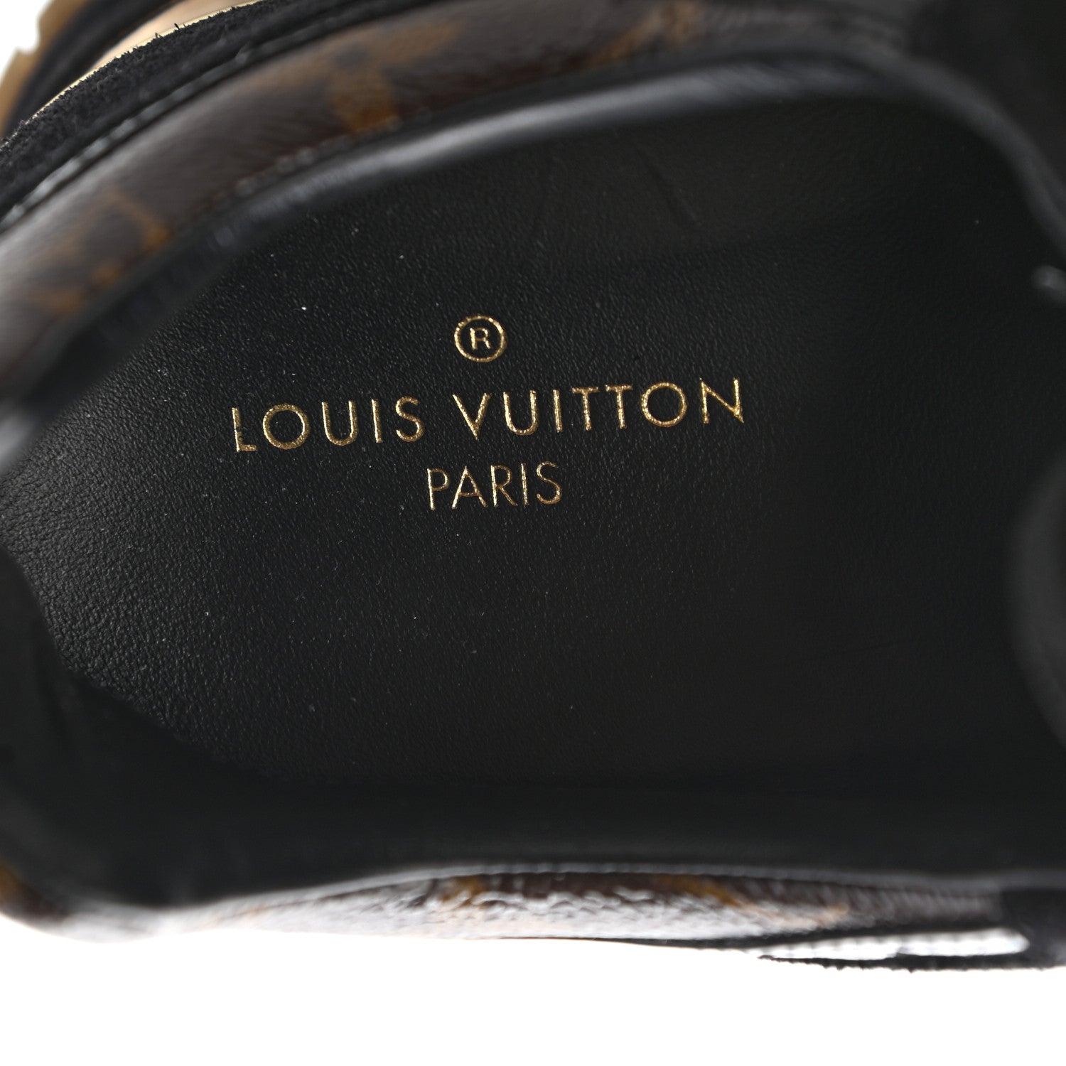 Louis Vuitton Suede Monogram Run Away Sneakers 38 Black 9 of 11
