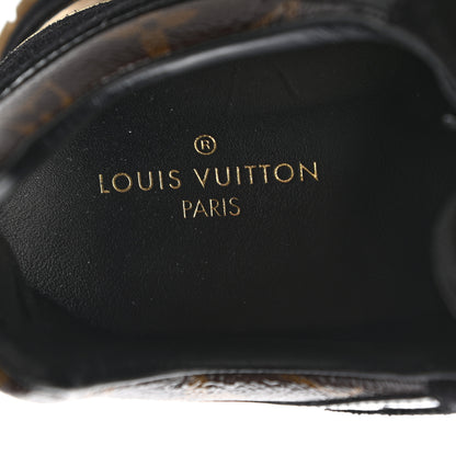 Louis Vuitton Suede Monogram Run Away Sneakers 38 Black 9 of 11