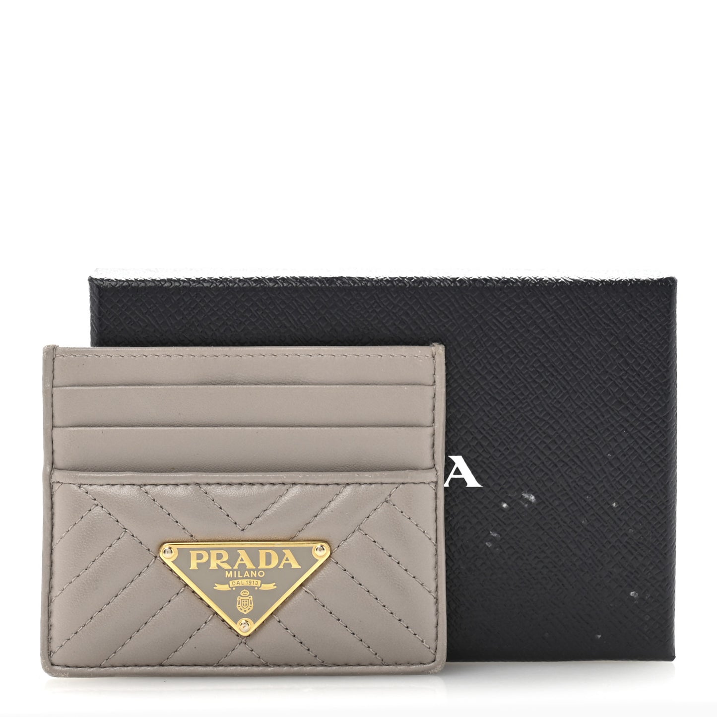 Nappa Impunture Logo Card Holder Pomice